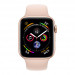 Смарт-годинник Apple Watch Series 4 44mm Gold (Золотий) Aluminum Case with Pink Sand Sport Band
