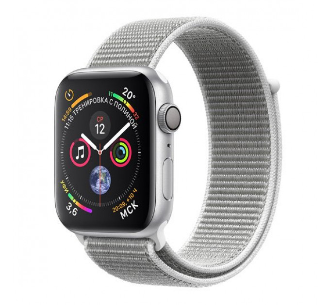 Смарт-годинник Apple Watch Series 4 44mm Silver (Сріблястий) Aluminum Case with Seashell Sport Loop