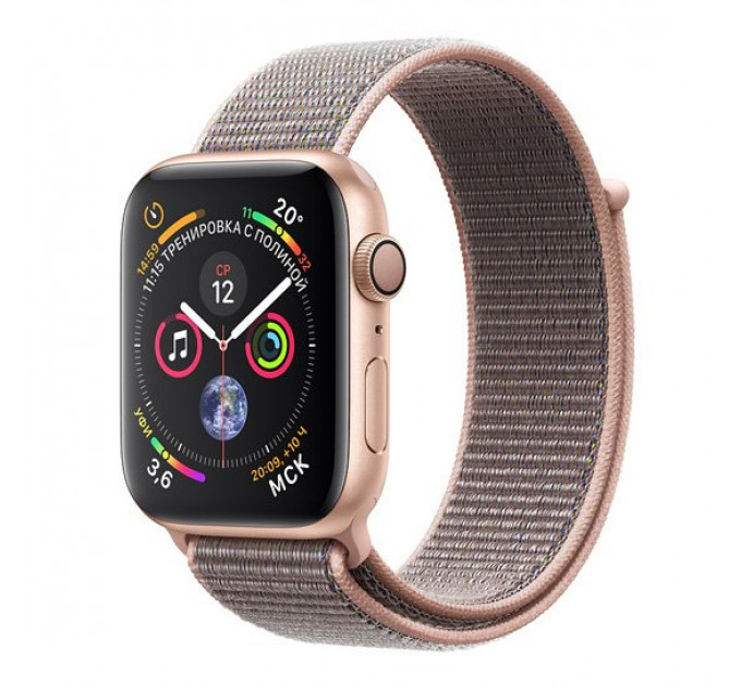 Смарт-годинник Apple Watch Series 4 44mm Gold (Золотий) Aluminum Case with Pink Sand Sport Loop