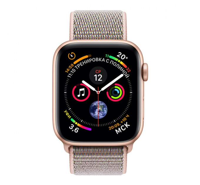 Смарт-часы Apple Watch Series 4 44mm Gold (Золотой) Aluminum Case with Pink Sand Sport Loop