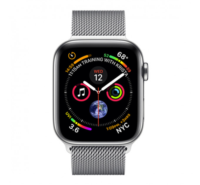 Смарт-годинник Apple Watch Series 4 + LTE 44mm Stainless Steel Case with Milanese Loop