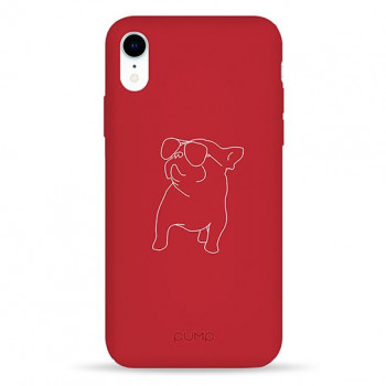 Чохол Pump Silicone Minimalistic Case for iPhone XR Pug With #