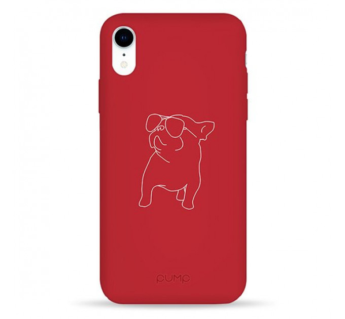 Чехол Pump Silicone Minimalistic Case for iPhone XR Pug With #