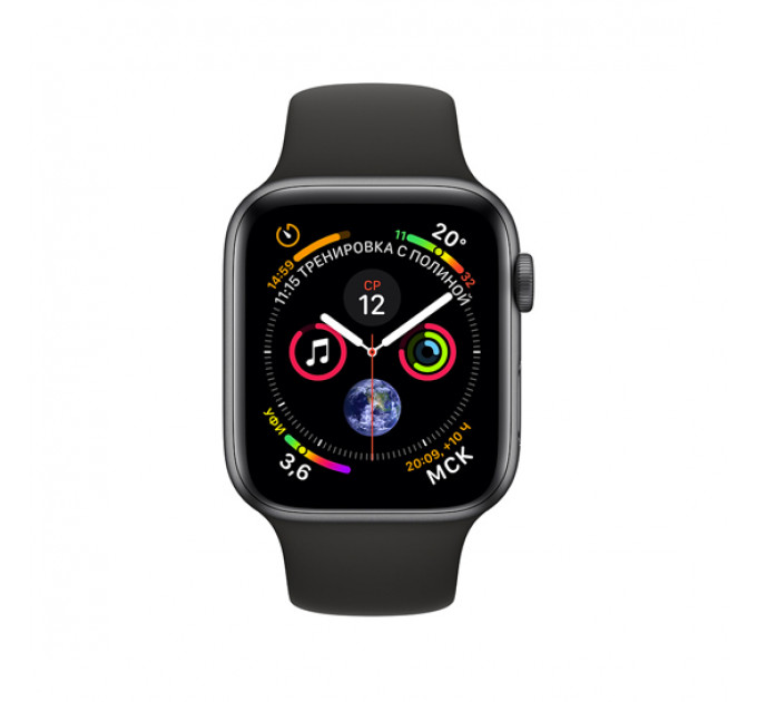 Смарт-годинник Apple Watch Series 4 40mm Space Gray (Темно-сірий) Aluminum Case with Black Sport Band