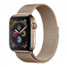 Смарт-часы Apple Watch Series 4 + LTE 44mm Gold (Золотой) Stainless Steel with Gold Milanese Loop