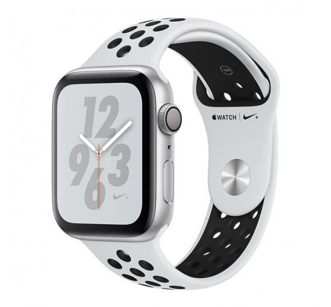Смарт-годинник Apple Watch Series 4 Nike + 44mm Silver (Сріблястий) Aluminum Case with Pure Platinum / Black Sport Band