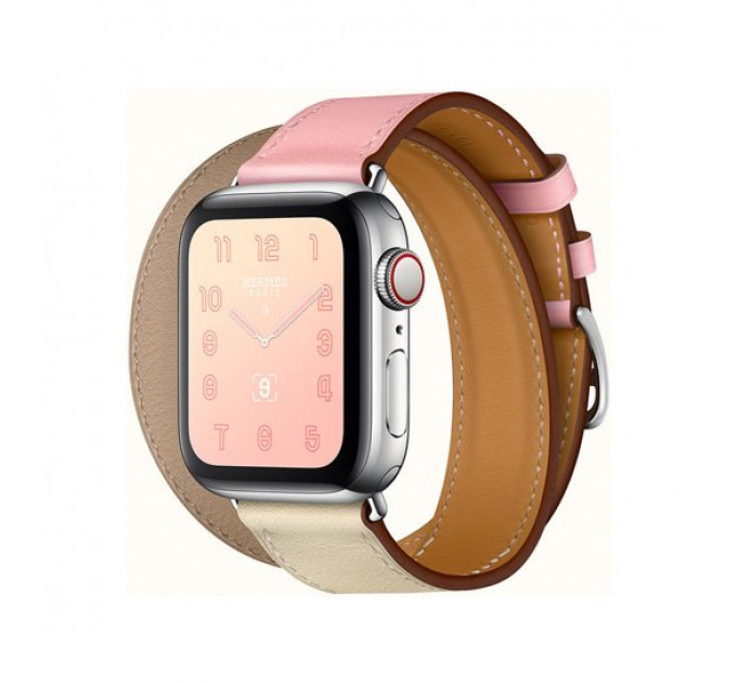 Смарт-часы Apple Watch Hermes Series 4+LTE 40mm Stainless Steel Rose Sakura/Craie/Argile Double Tour