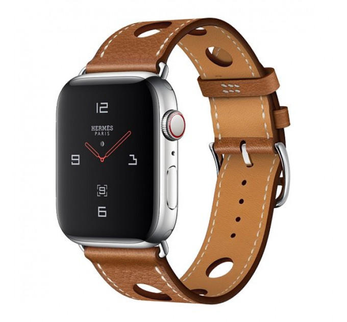 Смарт-часы Apple Watch Hermes Series 4 + LTE 44mm Stainless Steel Case with Leather Single Tour Band