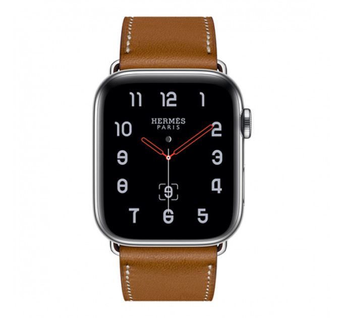 Смарт-часы Apple Watch Hermes Series 4 + LTE 44mm Stainless Steel Case with Fauve Barenia Leather Single Tour