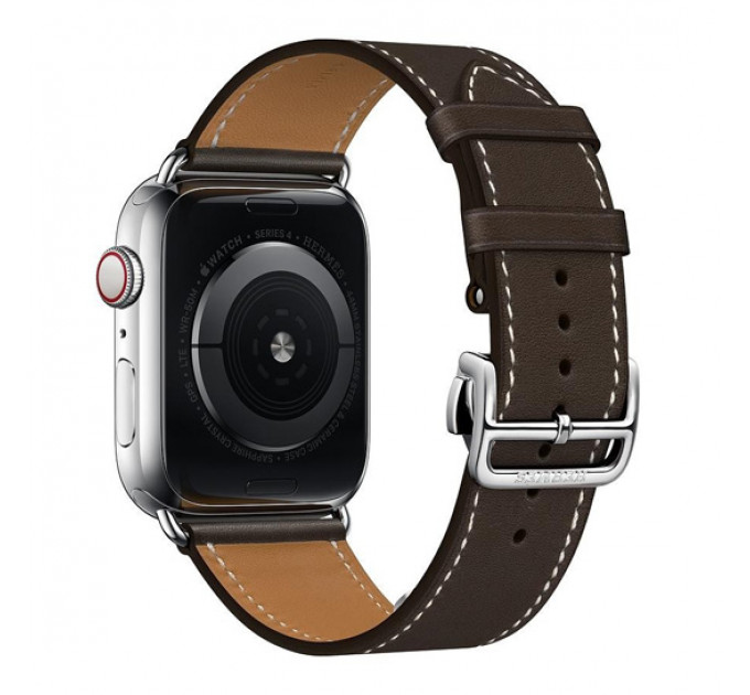 Смарт-часы Apple Watch Hermes Series 4 + LTE 44mm Stainless Steel Case with Fauvei Leather Tour Band