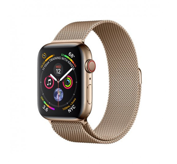 Смарт-годинник Apple Watch Series 4 + LTE 40mm Gold (Золотий) Stainless Steel with Gold Milanese Loop