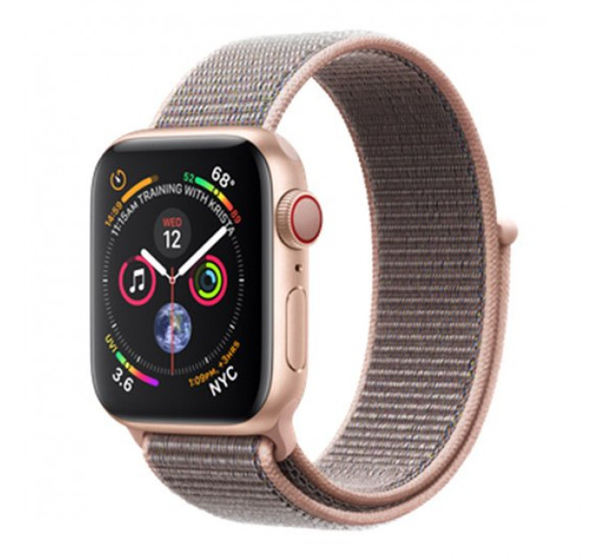 Смарт-годинник Apple Watch Series 4 + LTE 44mm Gold (Золотий) Aluminum Case with Pink Sand Sport Loop