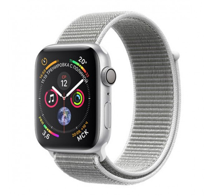 Смарт-годинник Apple Watch Series 4 + LTE 44mm Silver (Сріблястий) Aluminum Case with Seashell Sport Loop