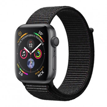Смарт-годинник Apple Watch Series 4 + LTE 44mm Space Gray (Темно-сірий) Aluminum Case with Black Sport Loop