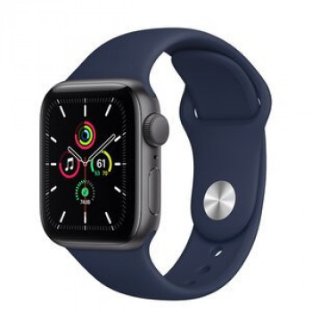 Смарт-часы Apple Watch SE GPS 40mm Space Gray Aluminum Case with Deep Navy Sport Band (MYE02)