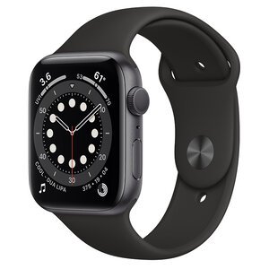 Смарт-часы Apple Watch Series 6 GPS 44mm Space Gray Aluminium Sport Band (M00H3)